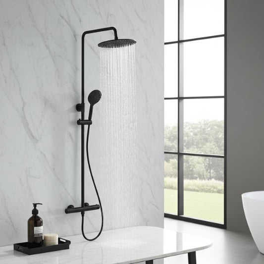 Ducha Termostática Clever Go!2 Negro Mate - 5 Funciones, Seguridad 38°C y Cold Touch - TU ULTIMO CLIC