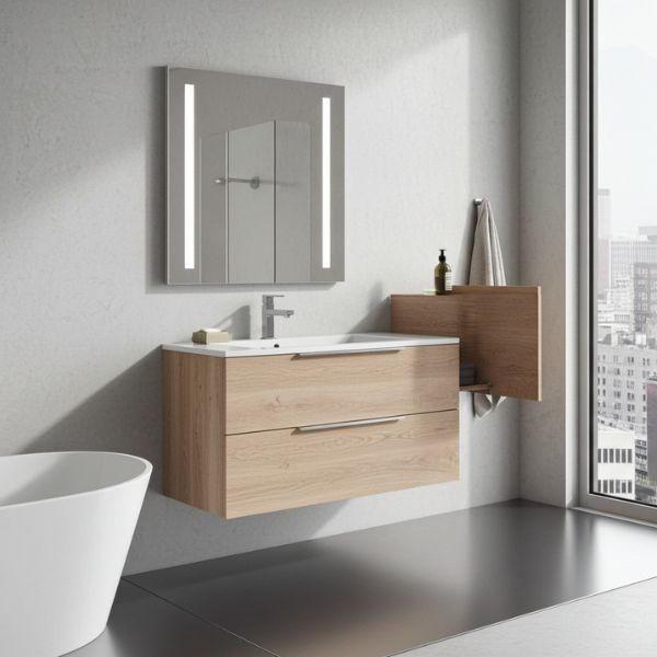 Mueble Lavabo Stillo Compact - Suspendido 2 Cajones