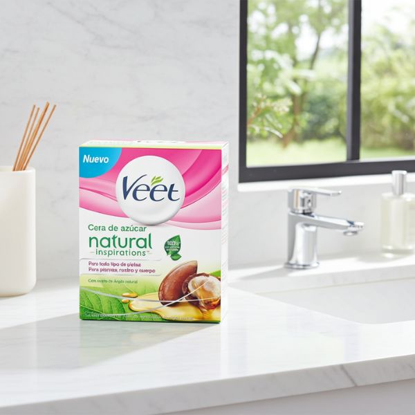 Crema Depilatoria Veet Cera Tibia Natural - Aceite de Argán y Azúcar - TU ULTIMO CLIC