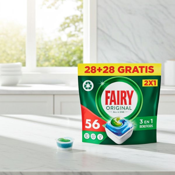 Fairy Todo en 1 Limón 56 Pastillas Lavavajillas Antigrasa - TU ULTIMO CLIC