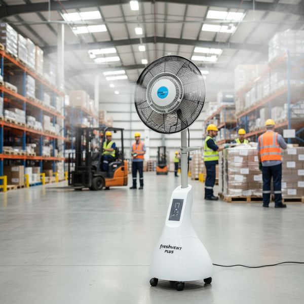 Ventilador Micronebulizador BRITEC Freshvent Plus BMFS-20L | Frescor sin Mojar | Portátil | Terrazas y Jardines Creed