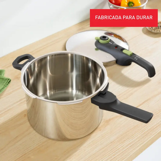 Olla Express Tefal P2580 6L - Acero Inoxidable - TU ULTIMO CLIC
