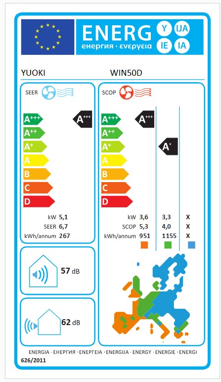 Yuoki WIN50D Wifi Aire Acondicionado Split Inverter A+++ con Diseño Elegante - TU ULTIMO CLIC