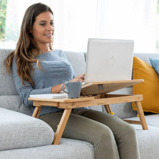 Mesa Plegable Auxiliar de Bambú Lapwood InnovaGoods InnovaGoods