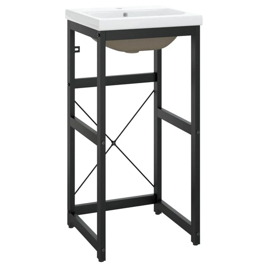 Estructura de Baño con Lavabo Incorporado - Hierro Negro o Blanco Moderno - TU ULTIMO CLIC