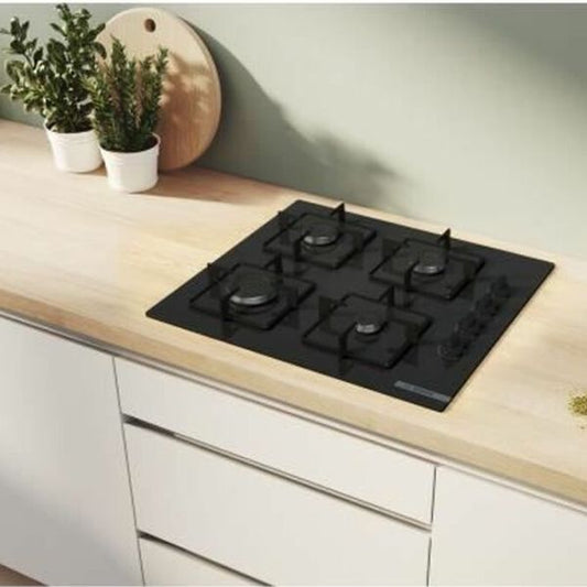 Placa de Gas BOSCH Serie 2 60cm Vidrio Templado Negro BOSCH