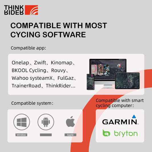 ThinkRider X2Max Smart Bike Trainer - Entrenador Indoor 2000W con Medidor de Potencia - TU ULTIMO CLIC