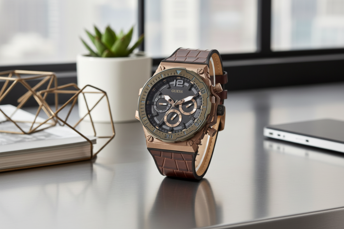 Reloj Guess Hombre GW0326G2 Marrón 48 mm: Elegancia y Estilo Masculino