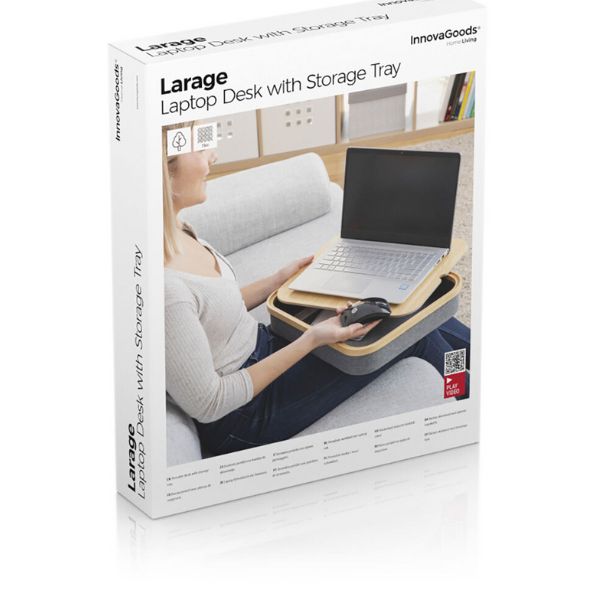 Escritorio Portátil con Almacenaje Larage InnovaGoods | Mesa Cama Sofá Multifunción - TU ULTIMO CLIC