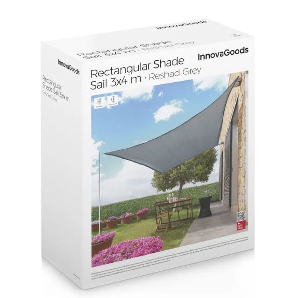 Toldo Vela Sombra 3x4m Rectangular InnovaGoods - Protección UV - TU ULTIMO CLIC