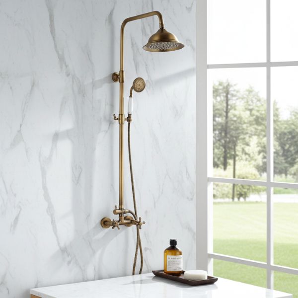 Columna de Ducha Rousseau Retro - Bronce Inoxidable Diseño Clásico - TU ULTIMO CLIC