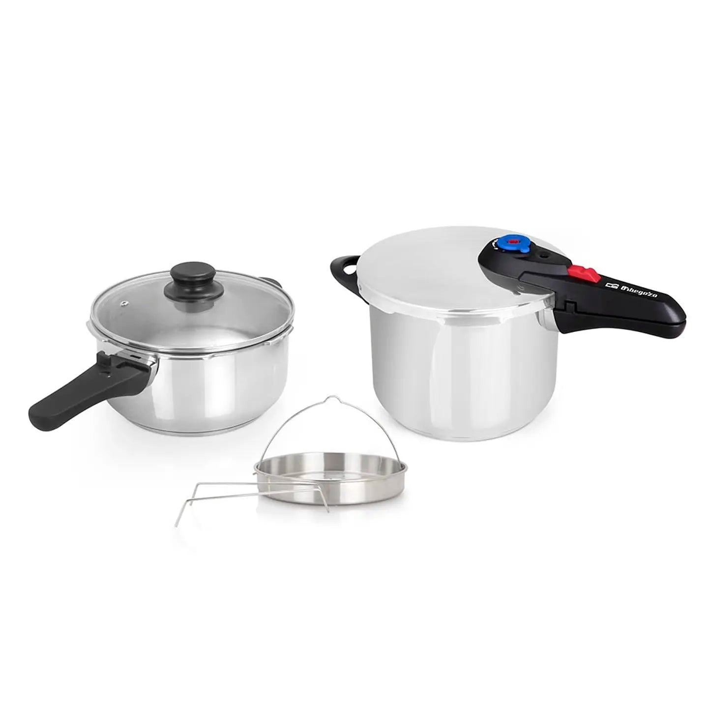 Olla Rápida Orbegozo HP 4566 | Set 4 y 6L en Acero Inoxidable con Seguridad Total - TU ULTIMO CLIC