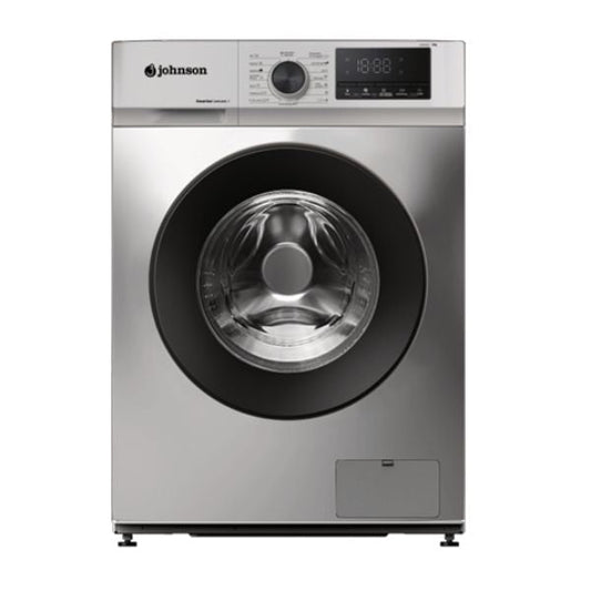 Lavadora 8 kg A-10% Inox Look con Motor Inverter y Vapor Johnson