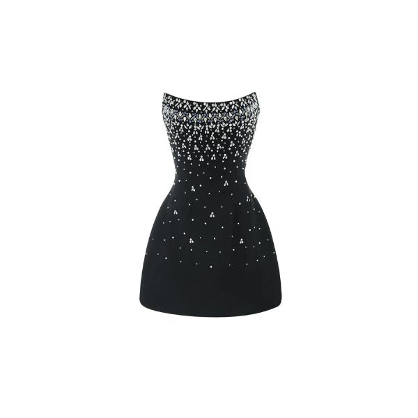 Vestido Mini de Cristal - Sin Tirantes Elegante - TU ULTIMO CLIC