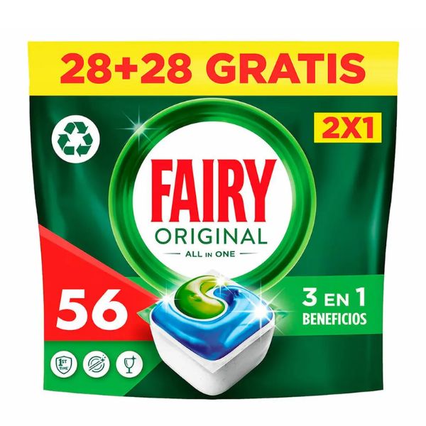 Fairy Todo en 1 Limón 56 Pastillas Lavavajillas Antigrasa - TU ULTIMO CLIC