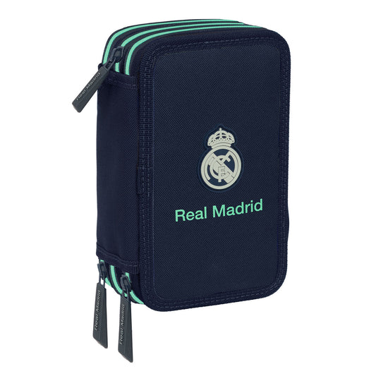 Estuche Real Madrid 37 Piezas Completo - Portatodo Escolar Poliéster 600D - TU ULTIMO CLIC