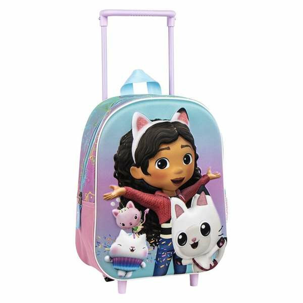 Mochila Infantil con Ruedas Gabby’s Dollhouse 3D Rosa - TU ULTIMO CLIC