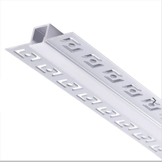 Perfil Aluminio Empotrable Escayola/Pladur 2M para Tira LED 9 mm - TU ULTIMO CLIC