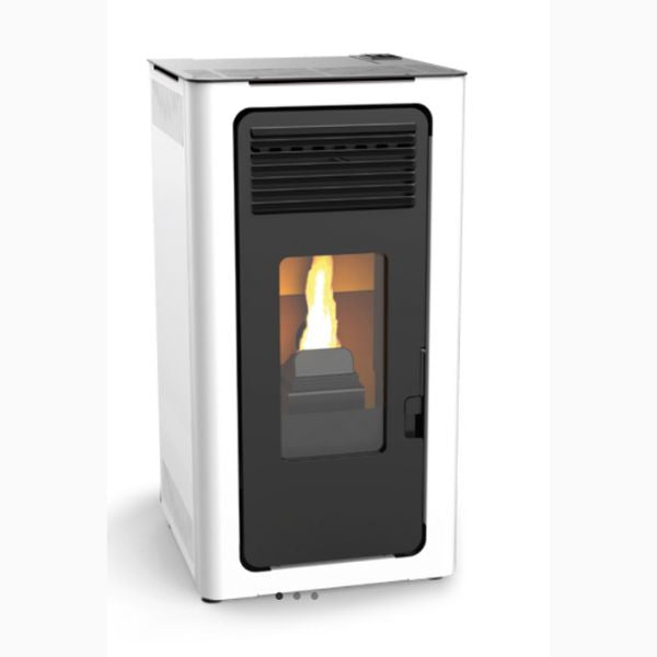 Estufa de Pellet LASIAN Audax 8kW Blanco - TU ULTIMO CLIC