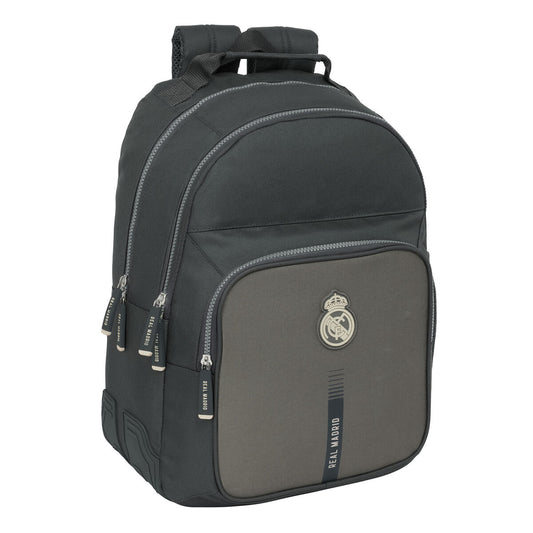 Mochila Escolar Real Madrid Gris 32x42x15cm | Poliéster 600D - TU ULTIMO CLIC