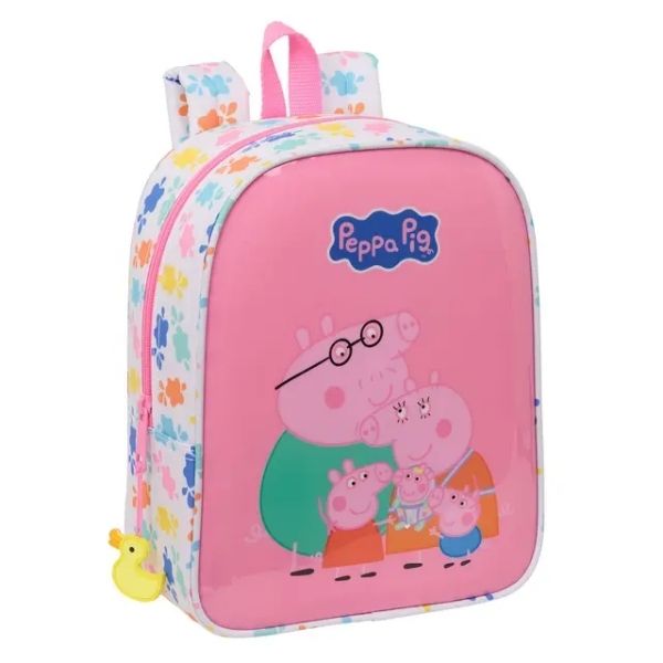 Mochila Escolar Peppa Pig Baby Pig Multicolor 22x27cm - Infantil PVC - TU ULTIMO CLIC