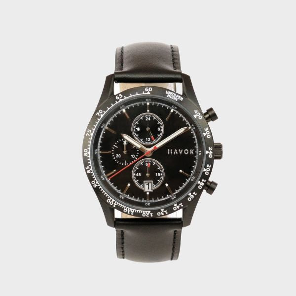 Reloj Diamante Black Racer - Cronógrafo 42 mm Cuero Italiano - TU ULTIMO CLIC