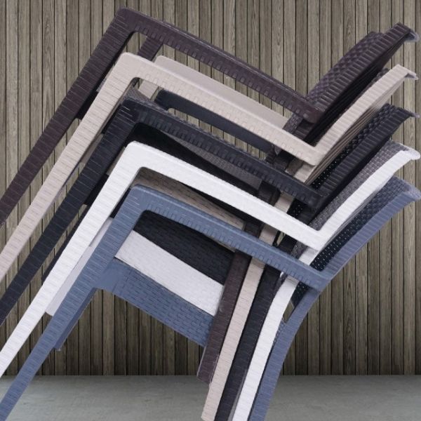 Sillas LIDO Apilables Polipropileno Marrón Chocolate (4 uds) - TU ULTIMO CLIC