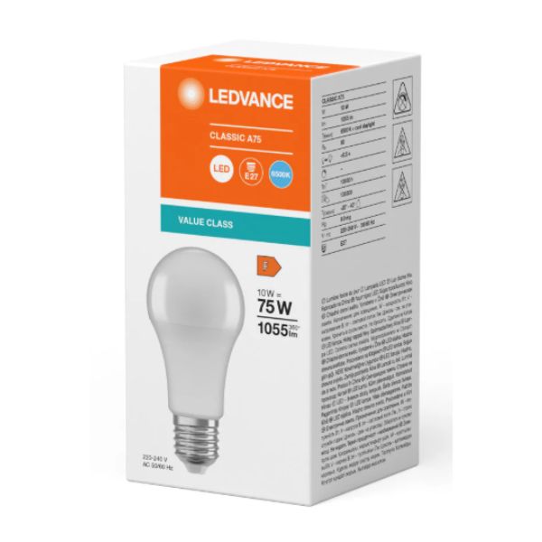 Bombilla LEDVANCE 10W E27 6500K - Luz Blanca Fría - TU ULTIMO CLIC