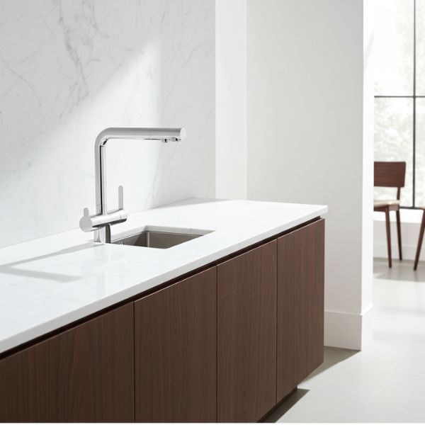 Grifo Cocina 3 Vías Nexus Extraíble | Acero Inoxidable y Compatible con Ósmosis - TU ULTIMO CLIC