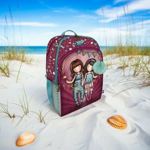 Mochila Escolar Gorjuss Fireworks Granate - Doble Compartimento Ergonómica Juvenil - TU ULTIMO CLIC