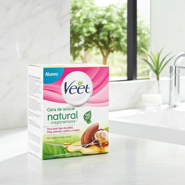 Crema Depilatoria Veet Cera Tibia Natural - Aceite de Argán y Azúcar - TU ULTIMO CLIC