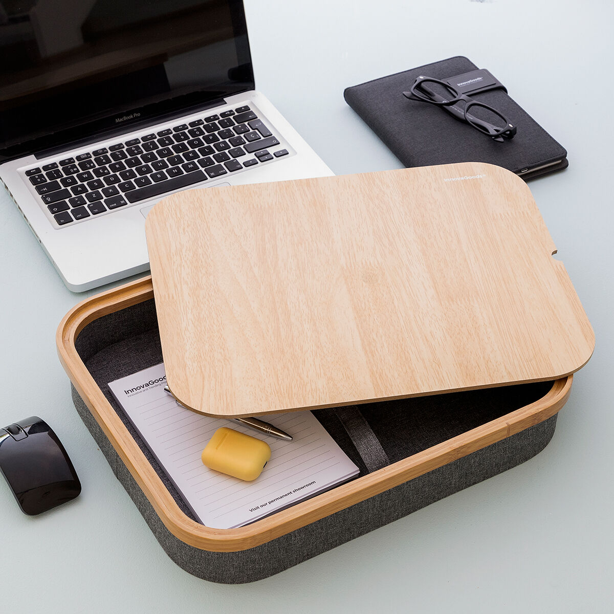Escritorio Portátil con Almacenaje Larage InnovaGoods | Mesa Cama Sofá Multifunción - TU ULTIMO CLIC