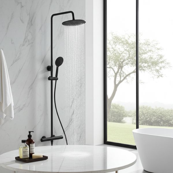 Ducha Termostática Clever Go!2 Negro Mate - 5 Funciones, Seguridad 38°C y Cold Touch - TU ULTIMO CLIC