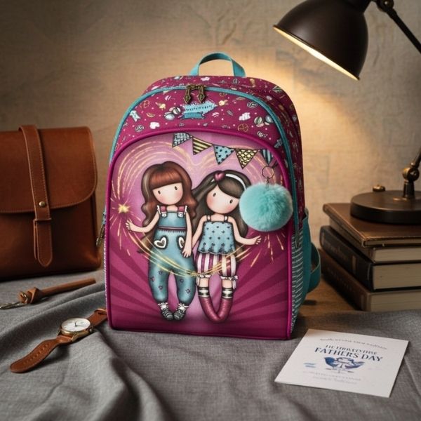 Mochila Escolar Gorjuss Fireworks Granate - Doble Compartimento Ergonómica Juvenil - TU ULTIMO CLIC