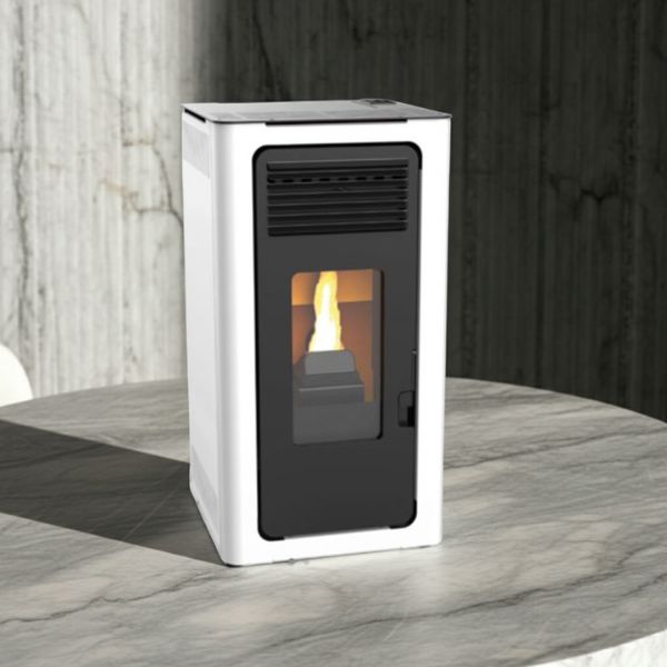 Estufa de Pellet LASIAN Audax 8kW Blanco - TU ULTIMO CLIC