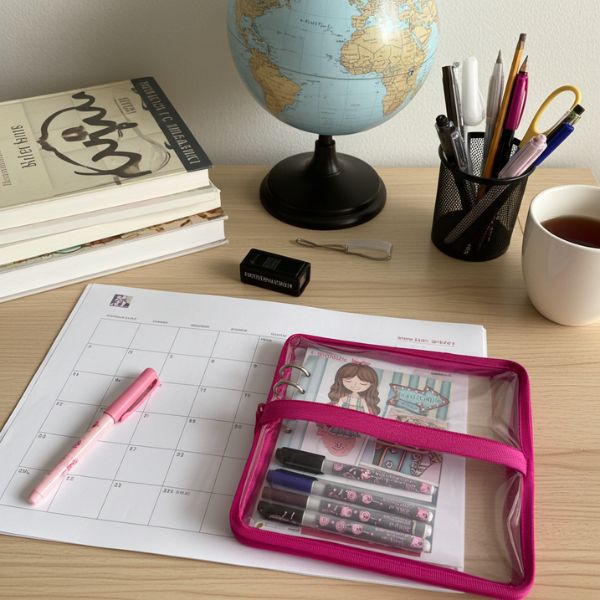 Set de Papelería Safta Fireworks Granate - Escolar y Creativo - TU ULTIMO CLIC