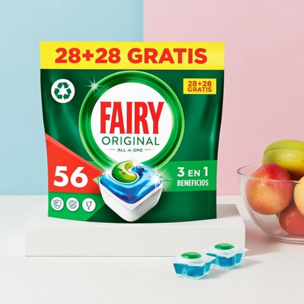 Fairy Todo en 1 Limón 56 Pastillas Lavavajillas Antigrasa - TU ULTIMO CLIC