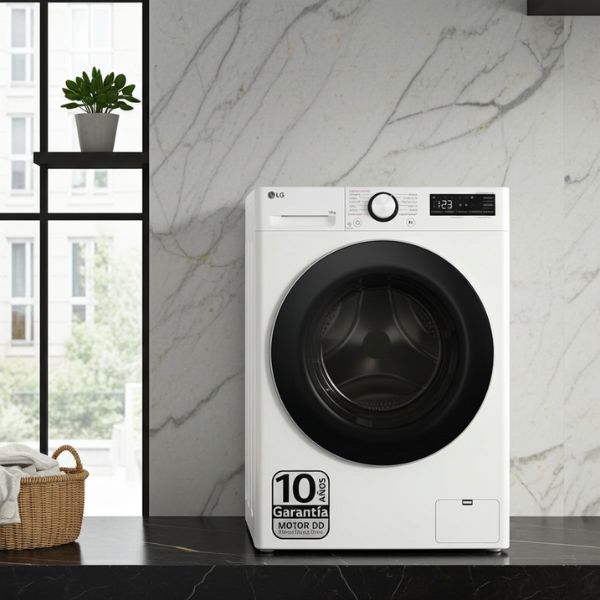 Lavadora LG F4WR6010A0W 10kg 1400rpm AI DD TurboWash - Oferta LG
