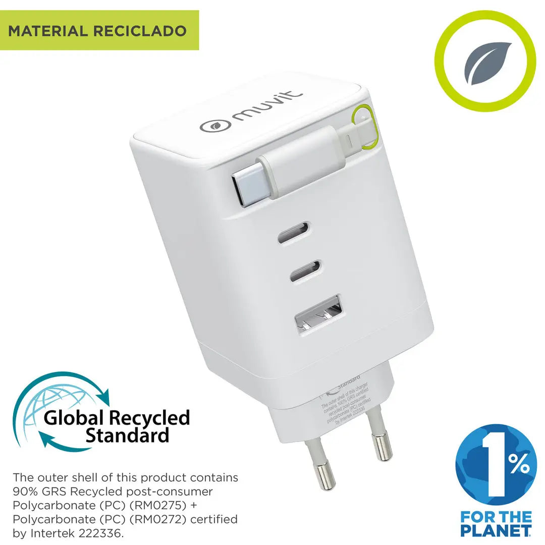 Cargador Muvit 100W USB-C y USB - TU ULTIMO CLIC