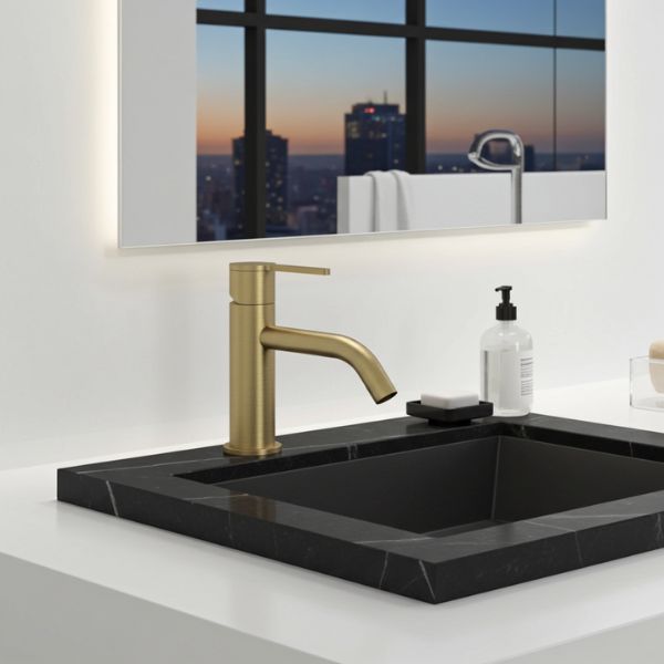 Grifo Monomando Nexus Oro Cepillado 70mm - TU ULTIMO CLIC