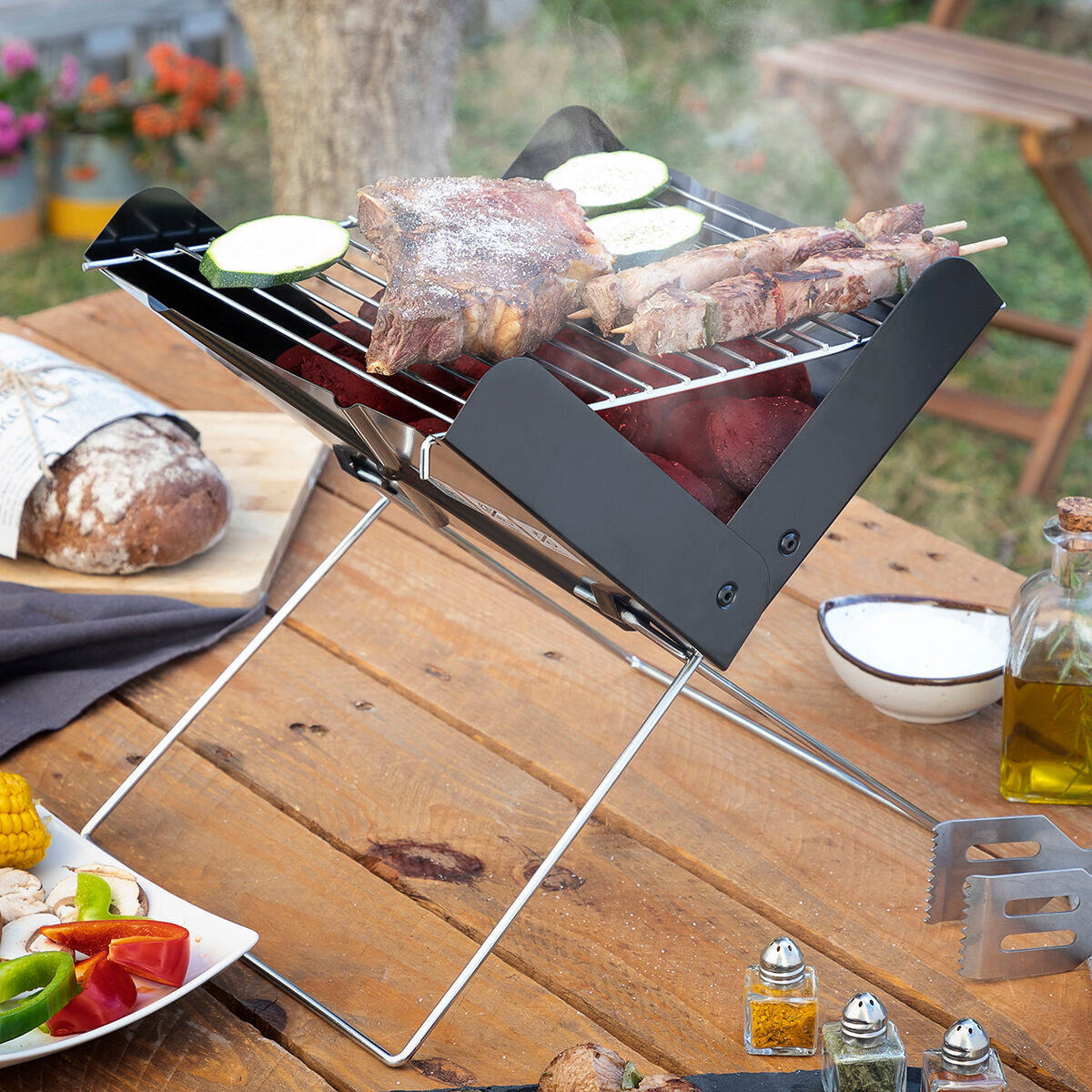 Mini Barbacoa Plegable Foldecue InnovaGoods Portátil - TU ULTIMO CLIC