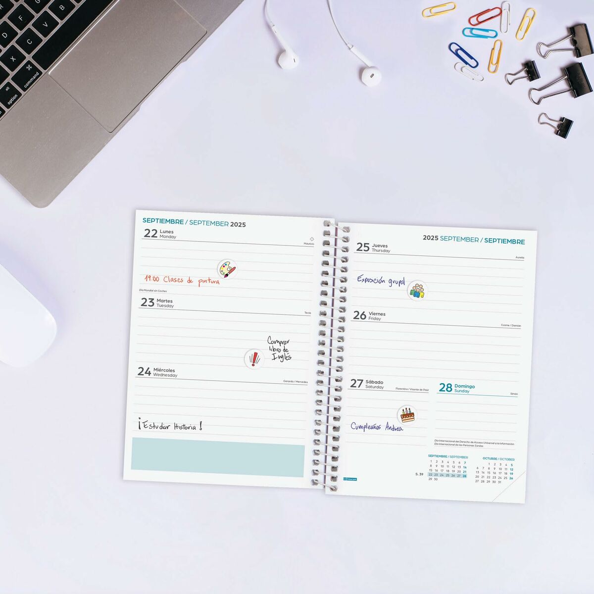 Agenda Finocam 2026 Semana Vista  Estudiantes - TU ULTIMO CLIC