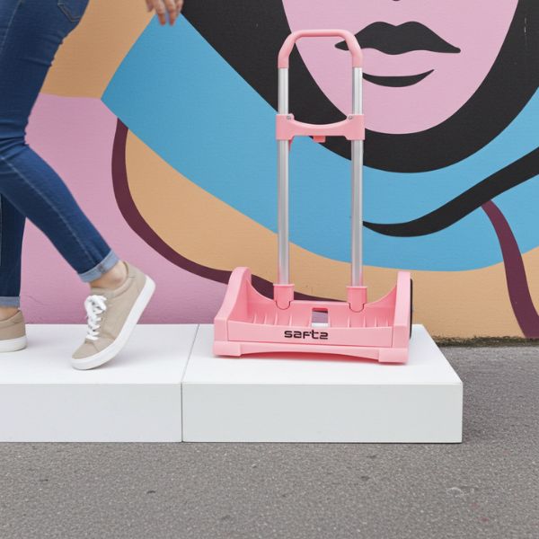 Carro Escolar Safta Rosa - Sistema Antivibración Universal - TU ULTIMO CLIC