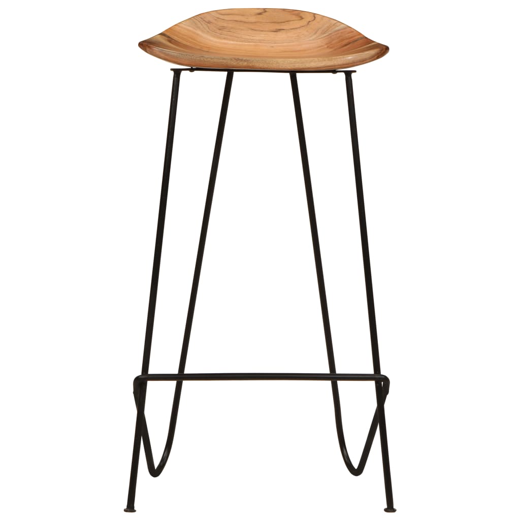 Taburetes de Cocina Madera Acacia Estilo Industrial (2 uds) - TU ULTIMO CLIC