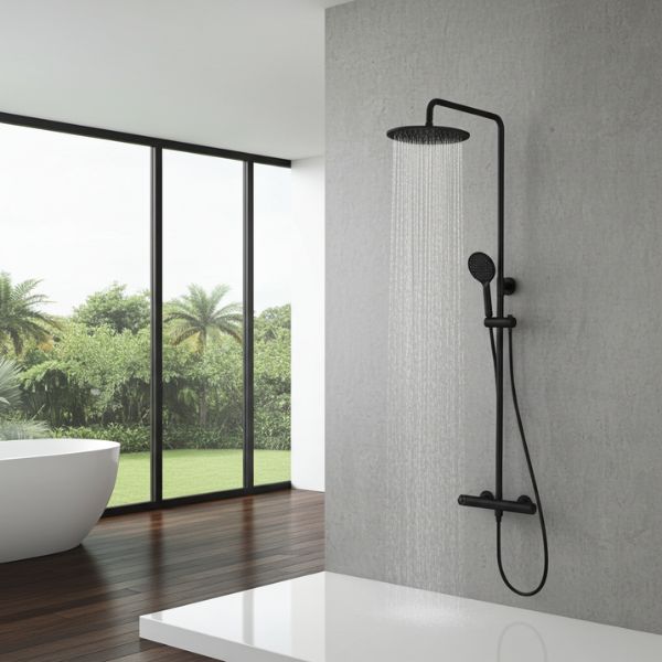 Ducha Termostática Clever Go!2 Negro Mate - 5 Funciones, Seguridad 38°C y Cold Touch - TU ULTIMO CLIC