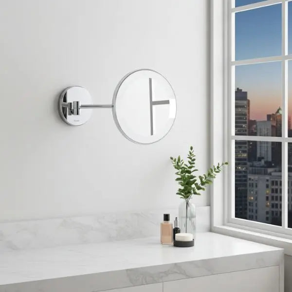 Espejo de Pared con Luz y Brazo Articulado GAMA HOTELS - Aumento 3x IP44 - TU ULTIMO CLIC