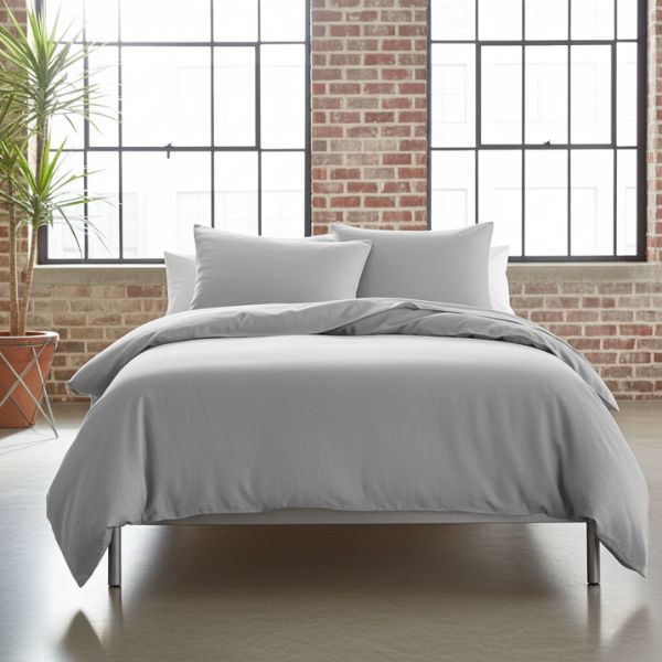 HOME LINGE PASSION Juego de Funda Nórdica Microfibra Gris Claro Cama 200 HOME LINGE PASSION