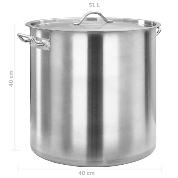 Olla de Acero Inoxidable - Gran Capacidad para Cocina Profesional y Hogar - TU ULTIMO CLIC