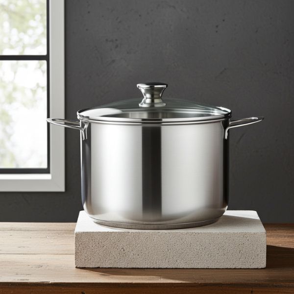 Olla BRA Ancora 18 cm - Acero Inoxidable con Tapa Vidrio - TU ULTIMO CLIC