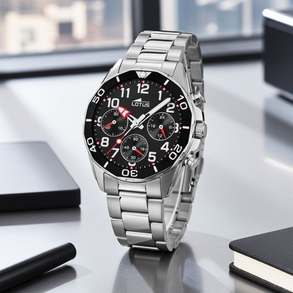 Reloj Lotus Hombre 18858/2 Negro Plateado - TU ULTIMO CLIC